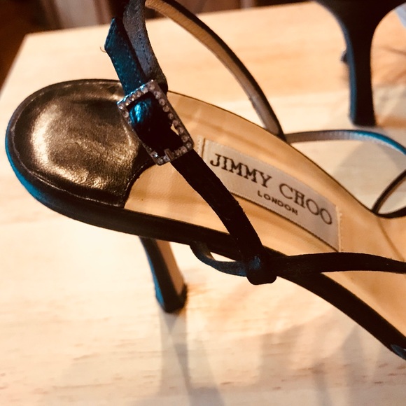 Jimmy Choo Black Strappy Heels Size 40 - Picture 2 of 5